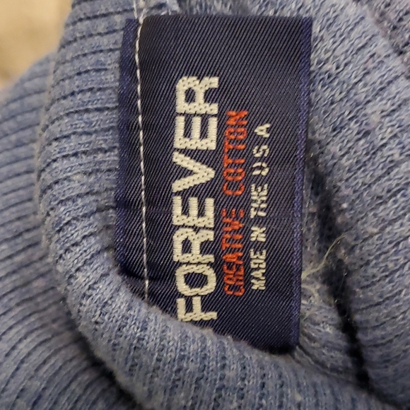 Forever Creative Cotton blue sleeveless turtleneck - Picture 6 of 6